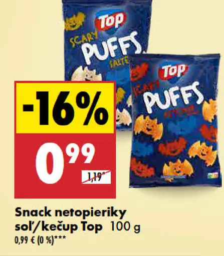 Top snack netopieriky soľ/kečup