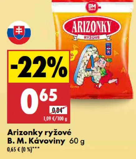 B. M. Kávoviny Arizonky ryžové