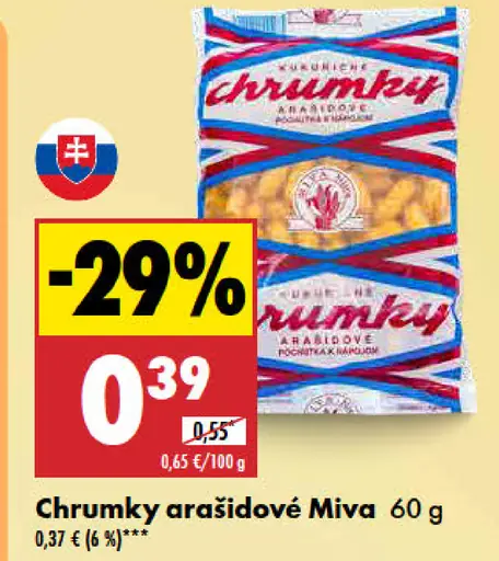 Miva Arašidové chrumky