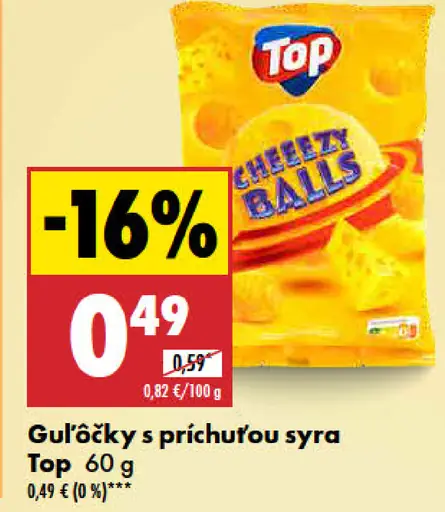 Guľôčky s príchuťou syra Top