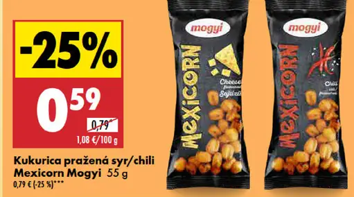 Mogyi Kukurica pražená syr/chili Mexicorn