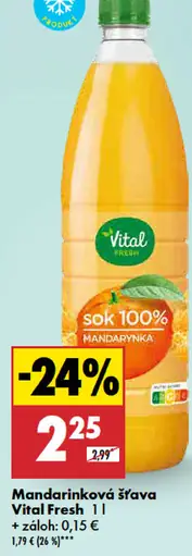 Vital Fresh mandarinková šťava