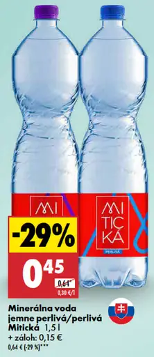 Mitická Minerálna voda jemne perlivá