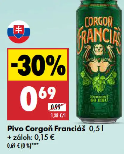 Corgoň Franciáč plechovka