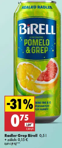 Radler Grep Birell plechovka