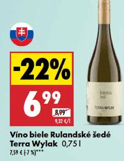 Terra Wylak Vino biele Rulandské šedé