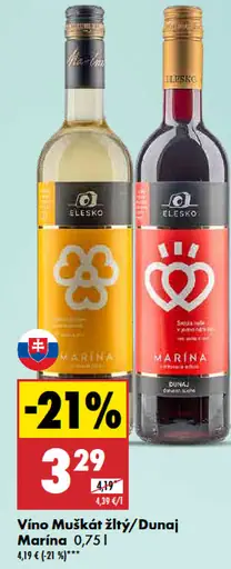 Elesko Vino Muškát žltý/Dunaj