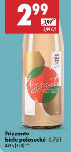 Frizzante biele polosuché