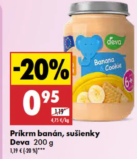 Deva Príkrm banán, sušienky
