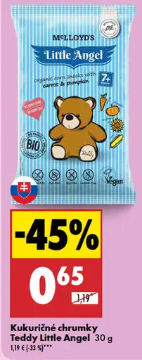 McLloyd's Kukuričné chrumky Teddy Little Angel