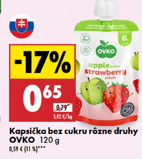 OVKO Kapsička bez cukru rôzne druhy