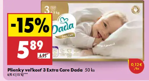 Dada plienky veľkosť 3 Extra Care