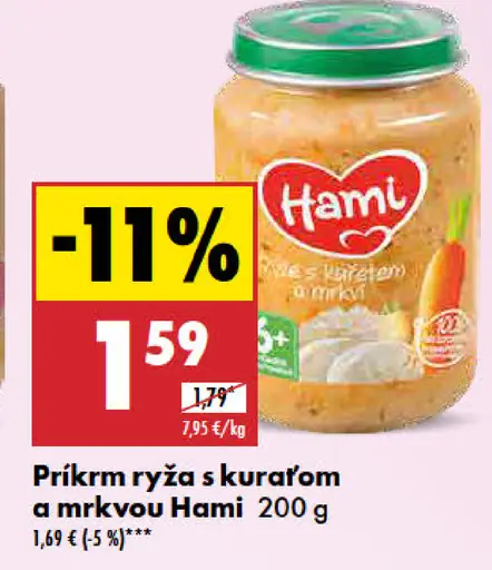 Hami príkrm Ryža s kuraťom a mrkvou