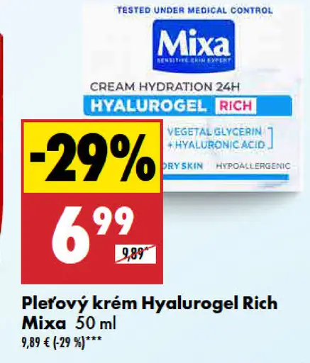 Mixa Pleťový krém Hyalurogel Rich