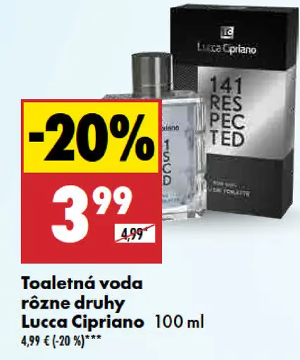 Lucca Cipriano Toaletná voda rôzne druhy