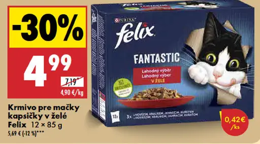 Felix Krmivo pre mačky v želé kapsička