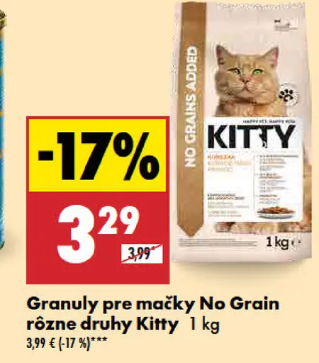 Kitty Granuly pre mačky No Grain rôzne druhy