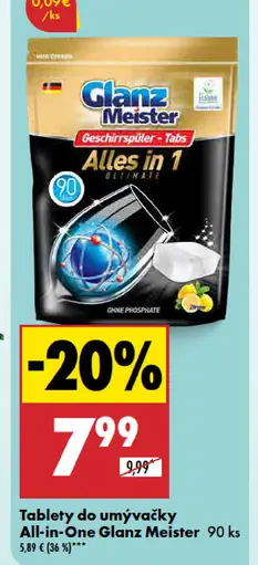 Tablety do umývačky All-in-One Glanz Meister
