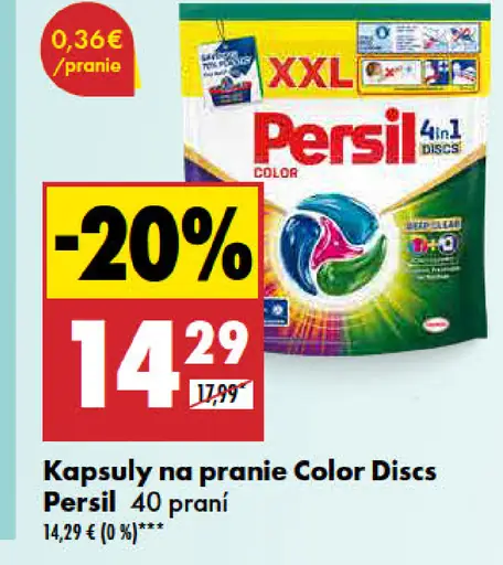 Kapsuly na pranie Color Discs Persil