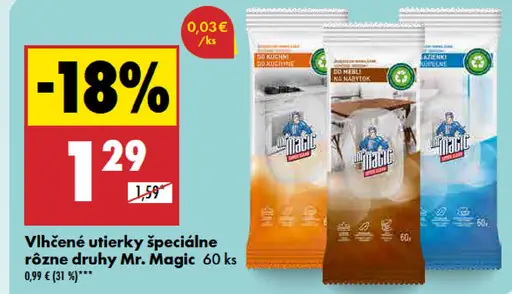Mr. Magic vlhčené utierky špeciálne
