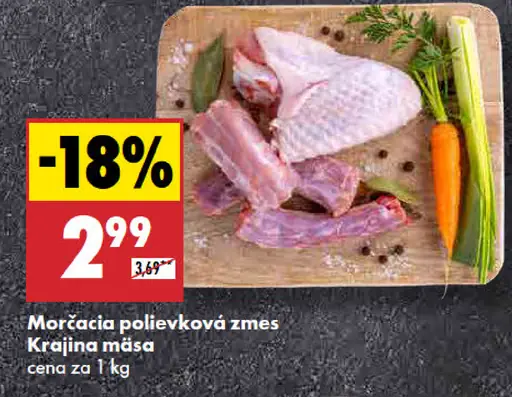 Krajina mäsa Morčacia polievková zmes
