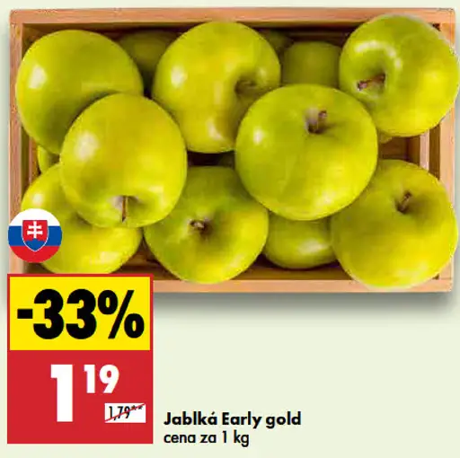 Jablká Early Gold voľné