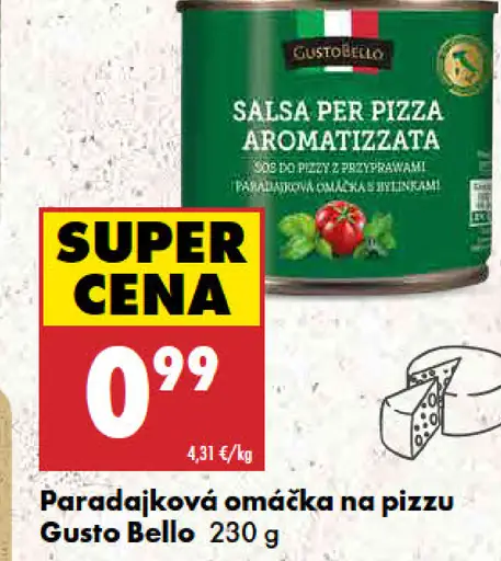 Gusto Bello Paradajková omáčka na pizzu