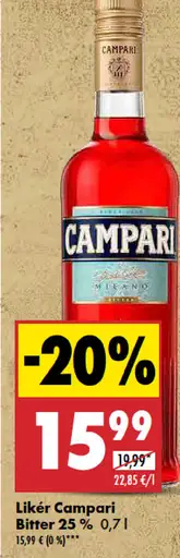 Likér Campari Bitter