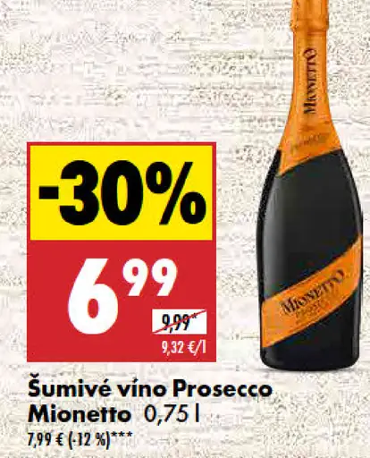 Šumivé víno Prosecco Mionetto