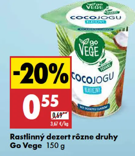 Go Vege Rastlinný dezert