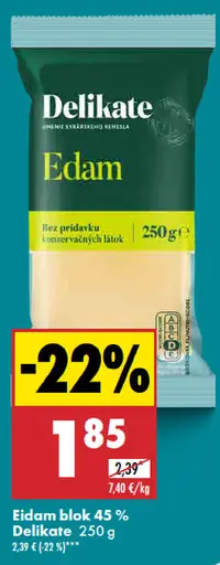 Delikate Eidam blok 45%
