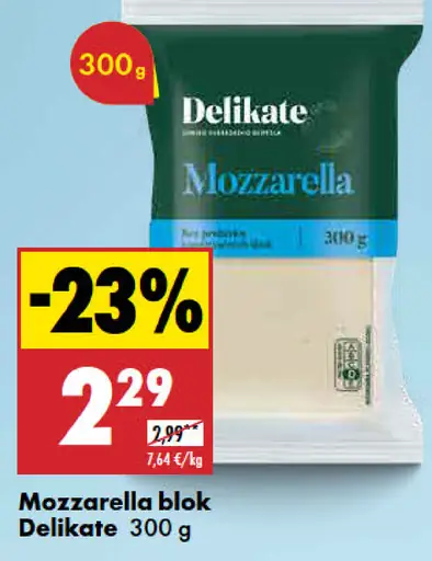 Delikate Mozzarella blok