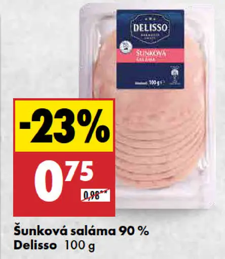 Delisso Šunková saláma 90%
