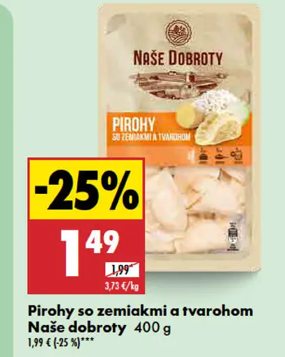 Naše dobroty Pirohy so zemiakmi a tvarohom