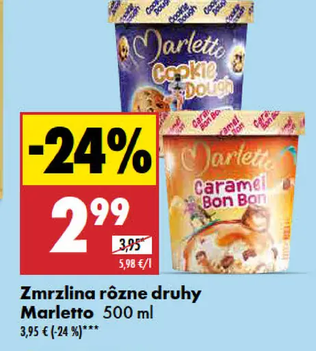 Marletto Zmrzlina rôzne druhy
