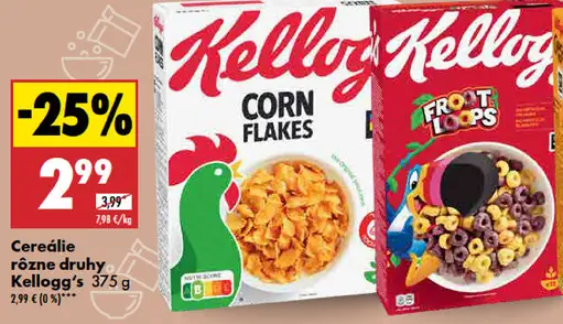 Kellogg's Cereálie Frosties/Coco Pops