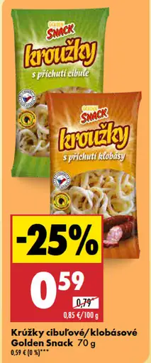 Golden Snack Krúžky cibuľové/klobásové