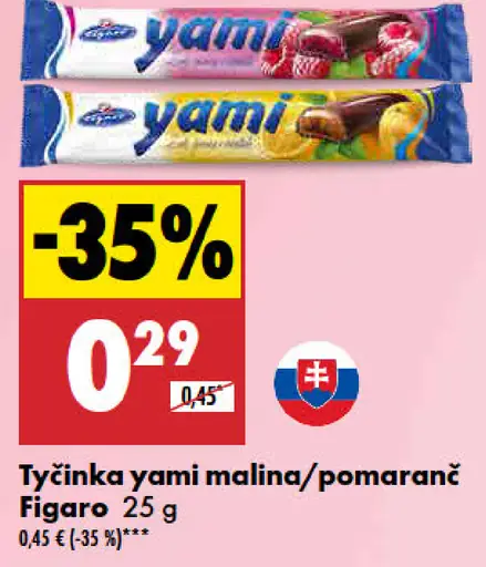 Figaro tyčinka yami malina/pomaranč