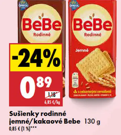 Sušienky rodinné jemné/kakaové
