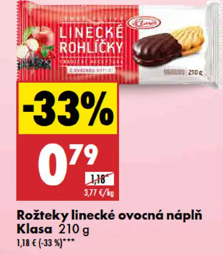 Rožteky linecké ovocná náplň