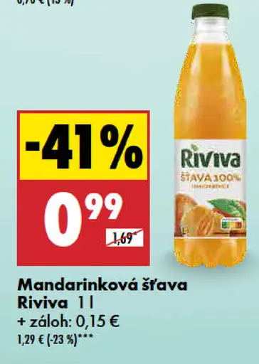 Mandarínková šťava Riviva