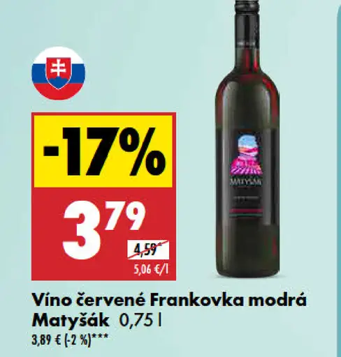 Matyšák Vino červené Frankovka modrá