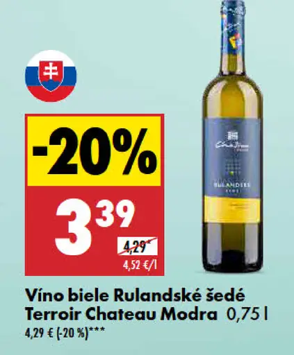 Chateau Modra Vino biele Rulandské šedé Terroir