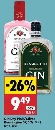 Kensington Gin Dry Pink/Silver