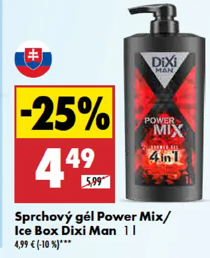 Dixi Man sprchový gél Power Mix/Ice Box