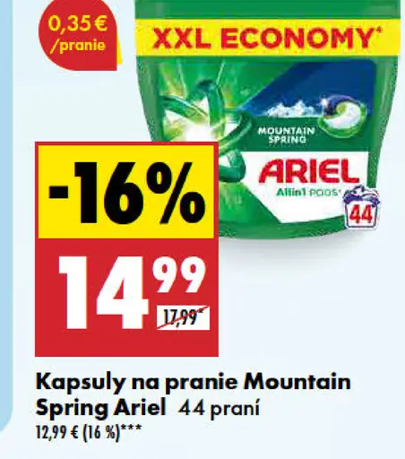 Ariel Kapsuly na pranie Mountain Spring
