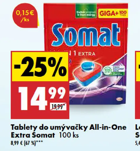 Somat Tablety do umývačky All-in-One Extra