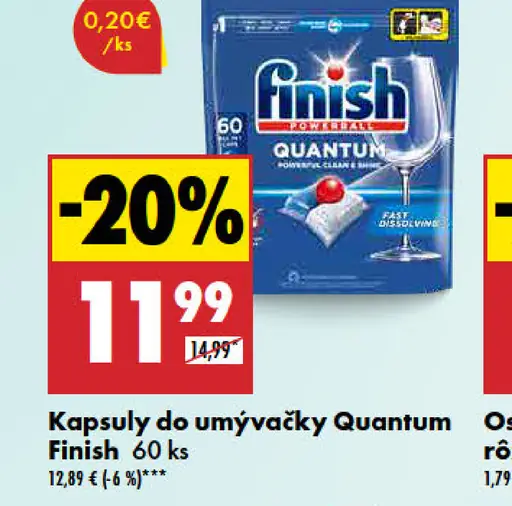 Finish kapsuly do umývačky Quantum