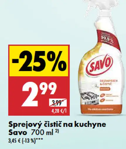 Savo Sprejový čistič na kuchyne
