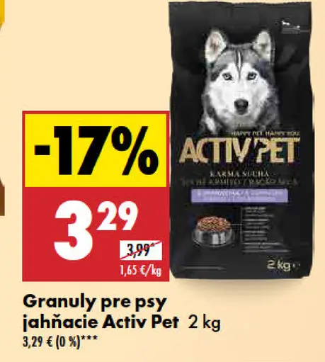 Activ Pet jahňacie granuly pre psy